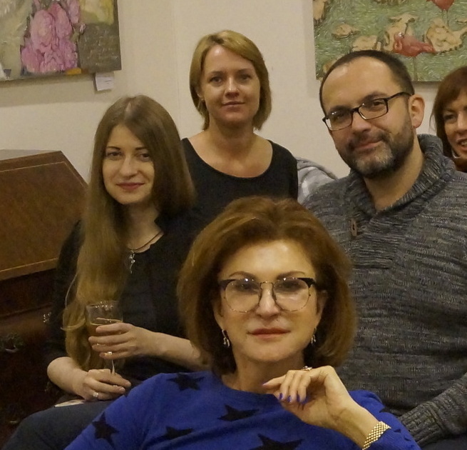 Основной состав киноклуба: Татьяна Родигина, Заур, Виктория и Ирина.